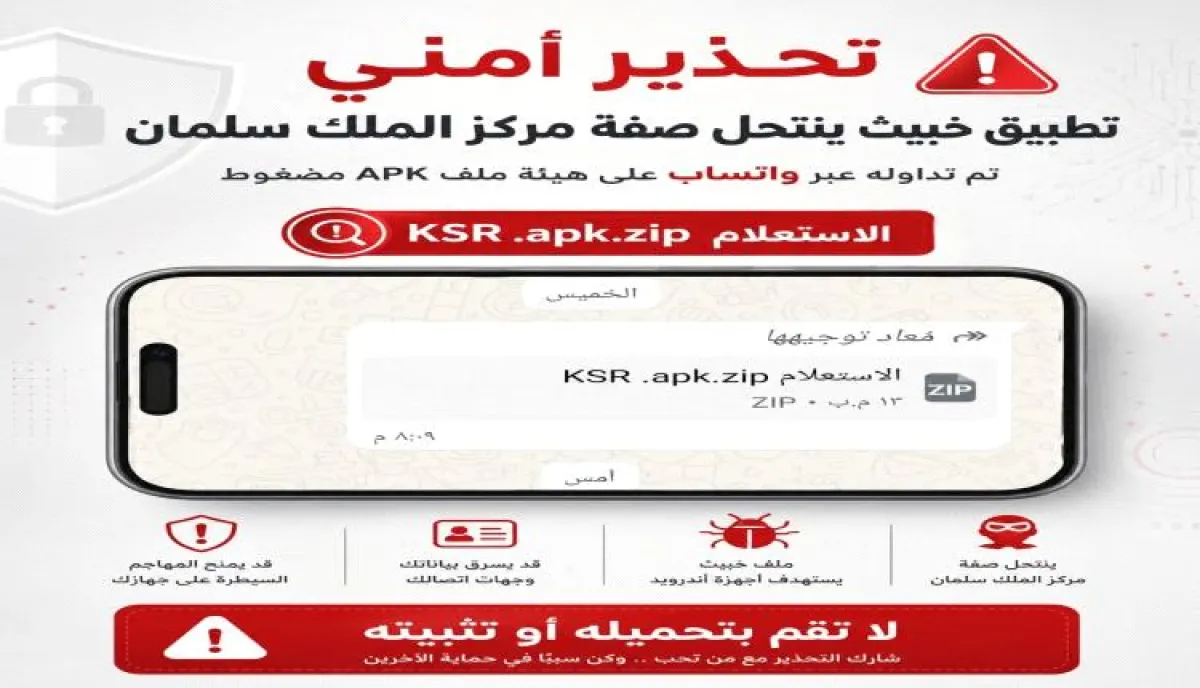 اسرار | بالتفاصيل- الباحث يكشف عن تطبيق خبيث ينتحل صفة الملك سلمان ويستهدف اليمنيين.. تجسس واختراق كامل