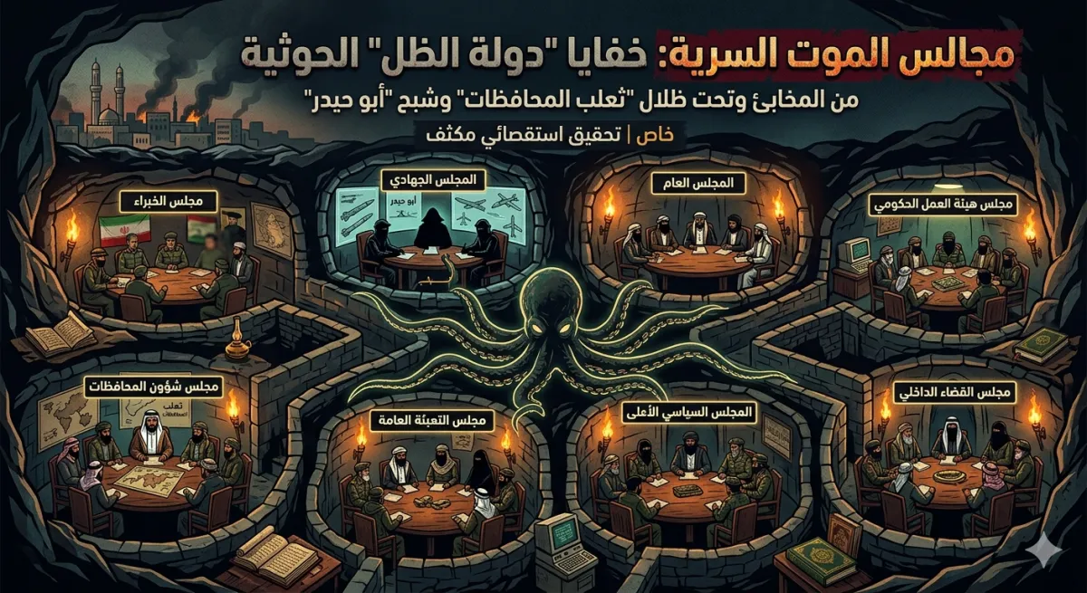 اسرار | بالاسماء والتفاصيل- مجالس الموت السرية.. شبح أبو حيدر وثعلب المحافظات.. قادة حوثيون يديرون الشمال من المخابئ