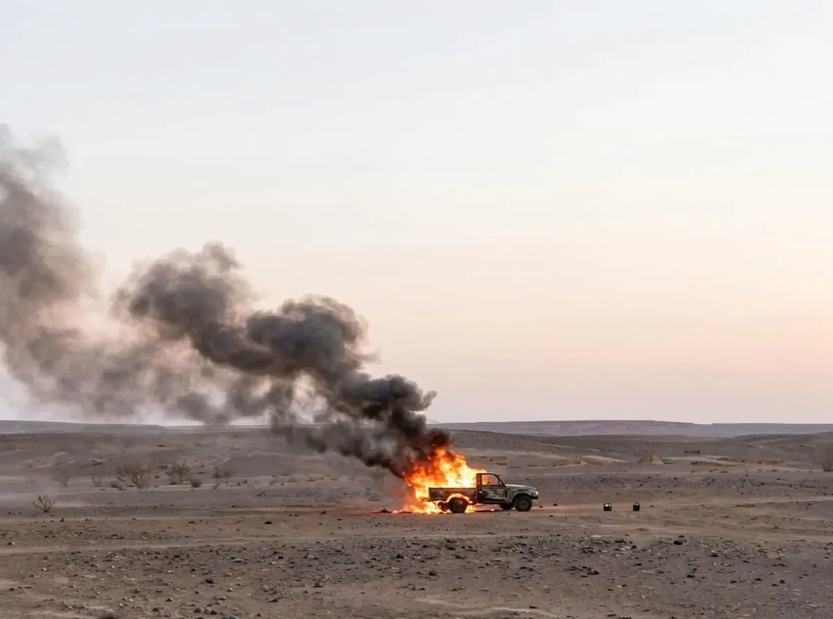 اسرار | بالتفاصيل- كمين قبلي مُحكم يدمّر طقماً حوثياً في (برط العنان) بالجوف ويوقع قتلى وجرحى